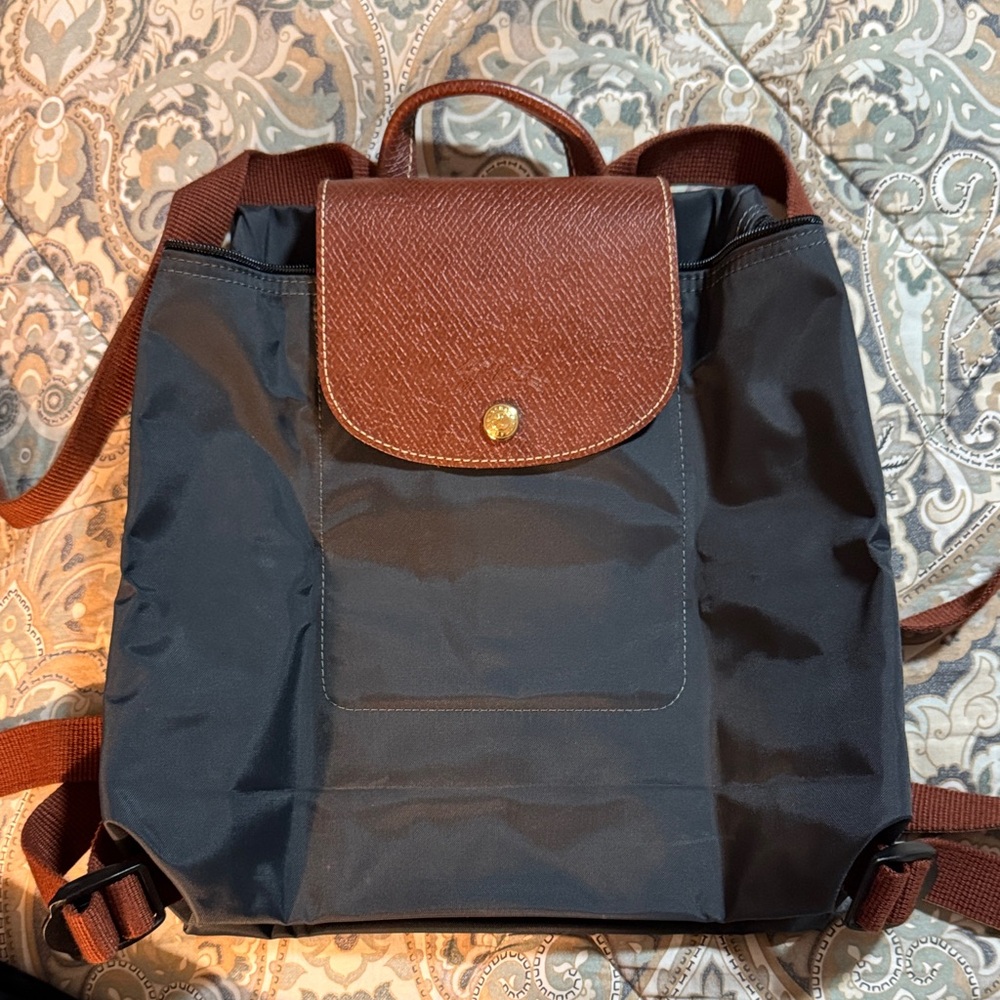 Longchamp Pliage Backpack - Classic - Slate Grey